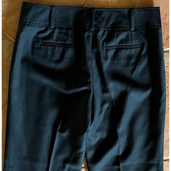 Ann Taylor Women’s Margo Gray Pinstripe Wide Leg Dress Pants Size 4 goth Office - Picture 9 of 9